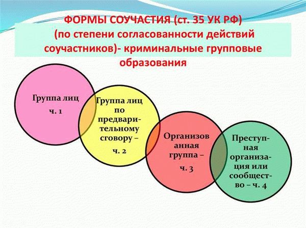 Виды соучастников