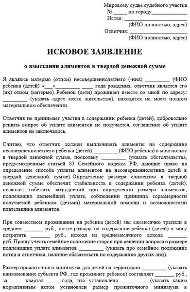 Судебная практика: алименты в твердой денежной сумме