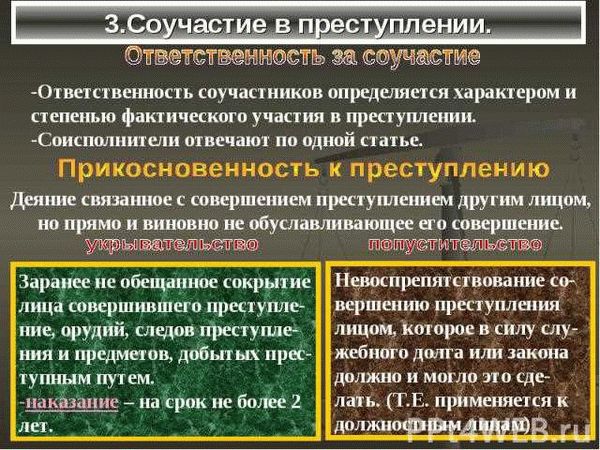 Соучастие в преступлении: основные понятия и определения